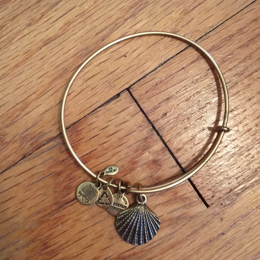 Alex and Ani gold seashell bracelet
